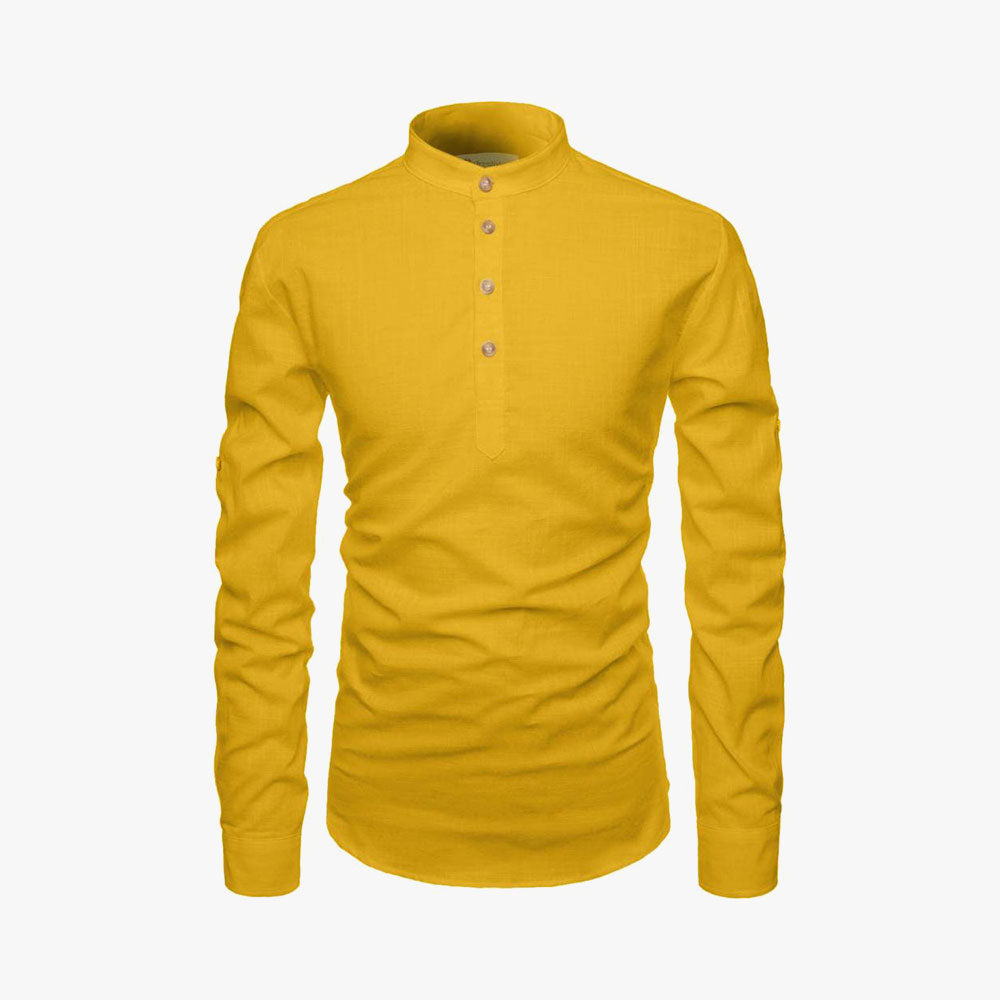 Men Solid Pure Cotton Straight Kurta For Men