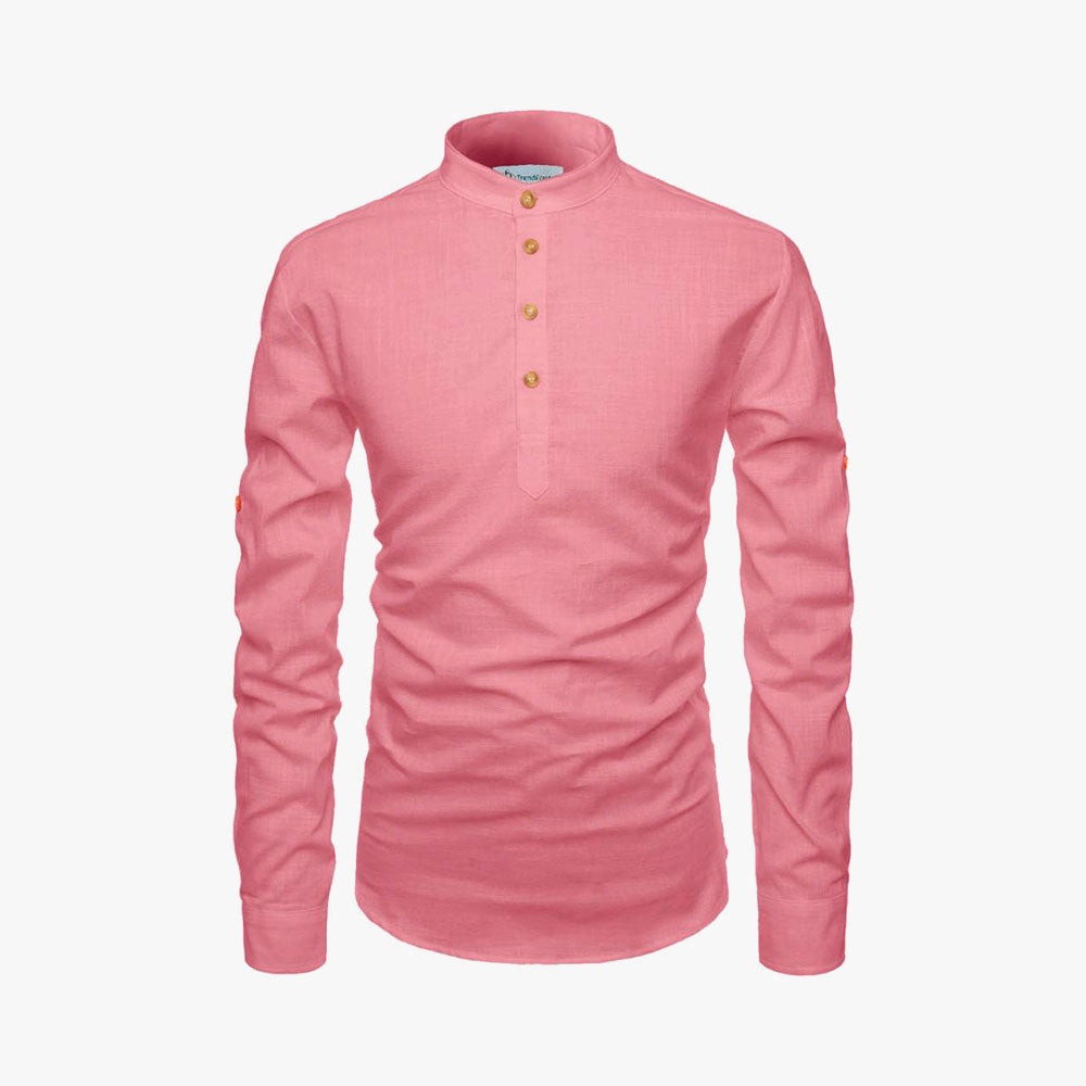 Men Solid Pure Cotton Straight Kurta For Men