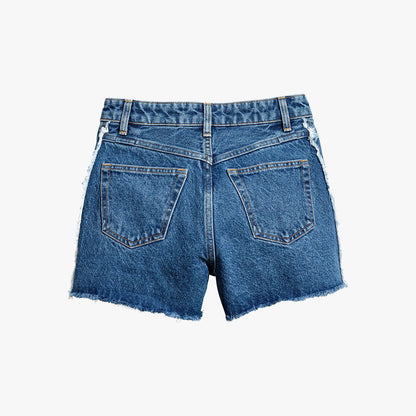 High Waist Straight  Jean Shorts Women