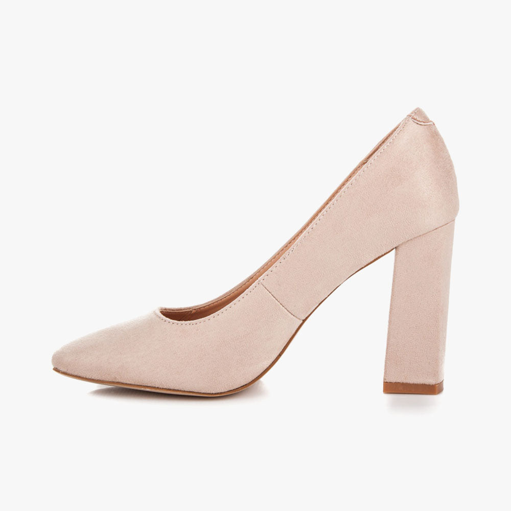 Lizoleor Slip On Block Heels Pointed Toe
