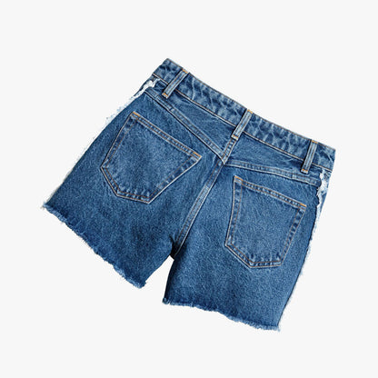 High Waist Straight  Jean Shorts Women