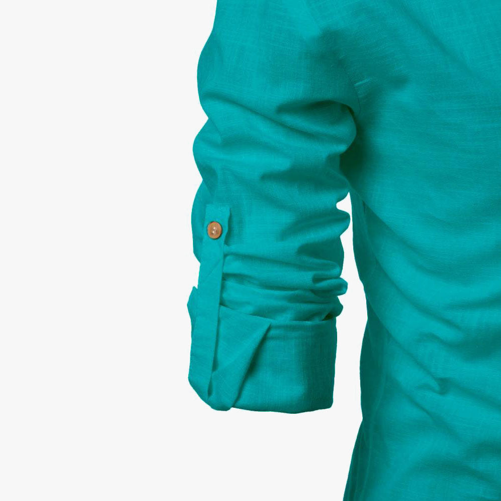 Men Solid Pure Cotton Straight Kurta For Men